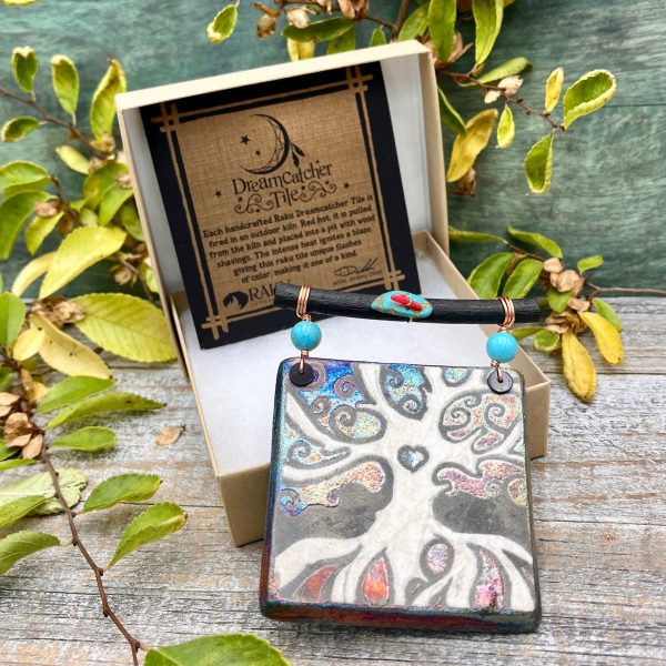 Raku Dreamcatcher Tile - Tree of Life For Cheap