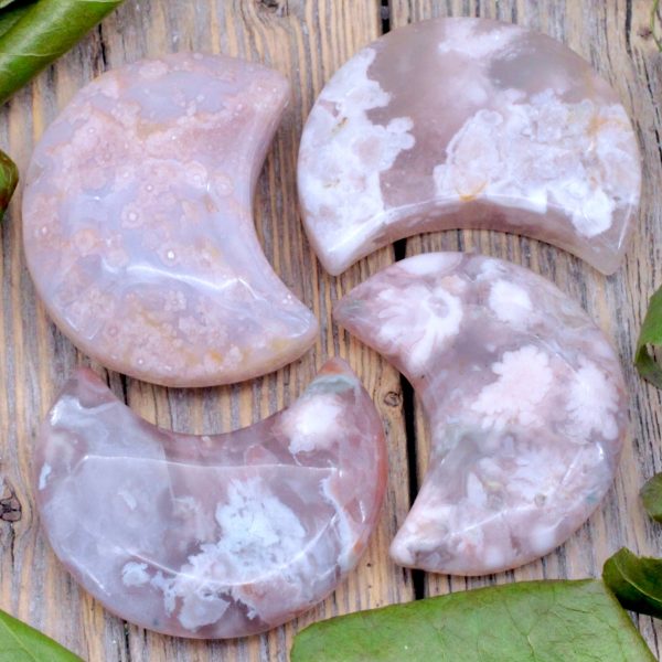 Flower Agate Moon For Sale