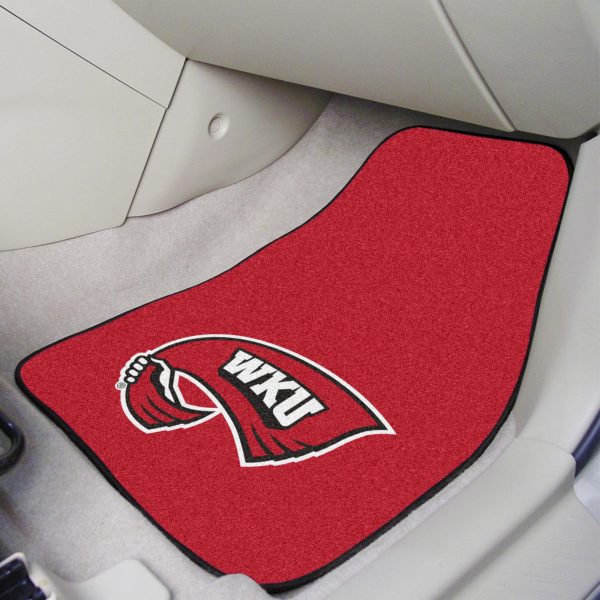 Western Kentucky Hilltoppers 2 pc Carpet Car Mat Set 17 x27  Online now
