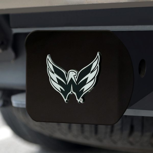 Washington Capitals Hitch Cover Chrome on Black 3.4 x4  Hot on Sale