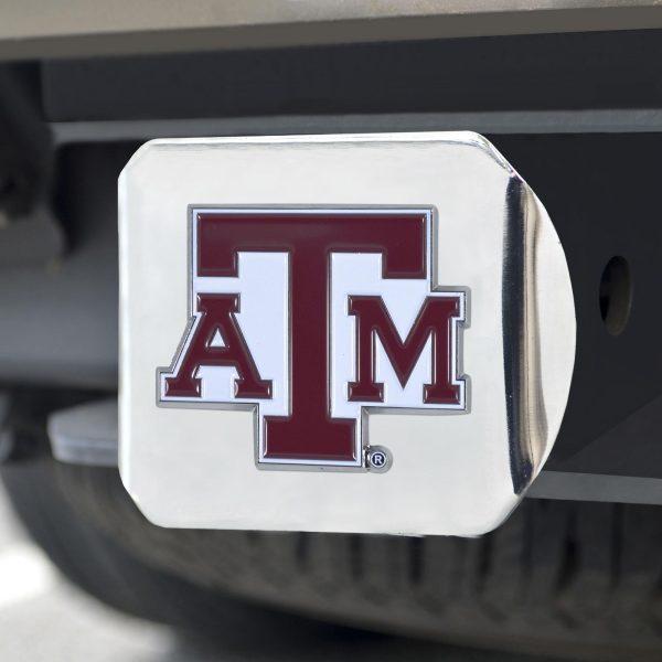 Texas A&M Aggies Color Hitch Cover Chrome 3.4 x4  Fashion
