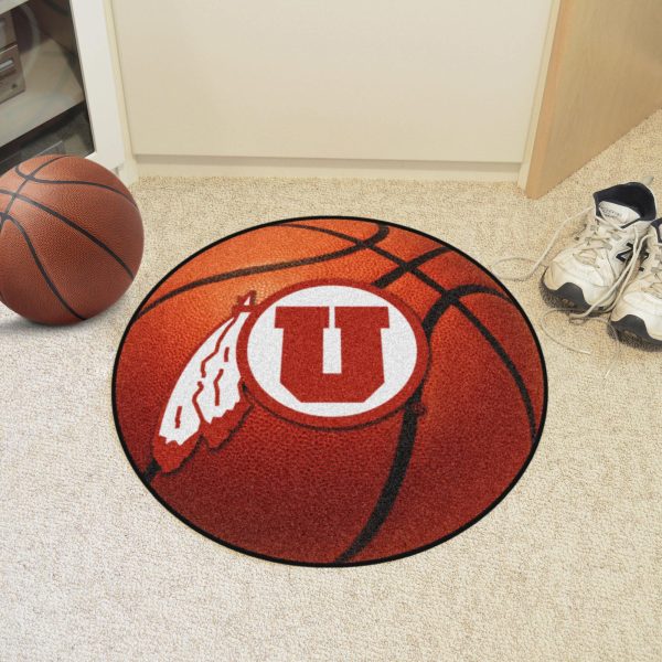 Utah Utes Basketball Mat 27  diameter For Discount