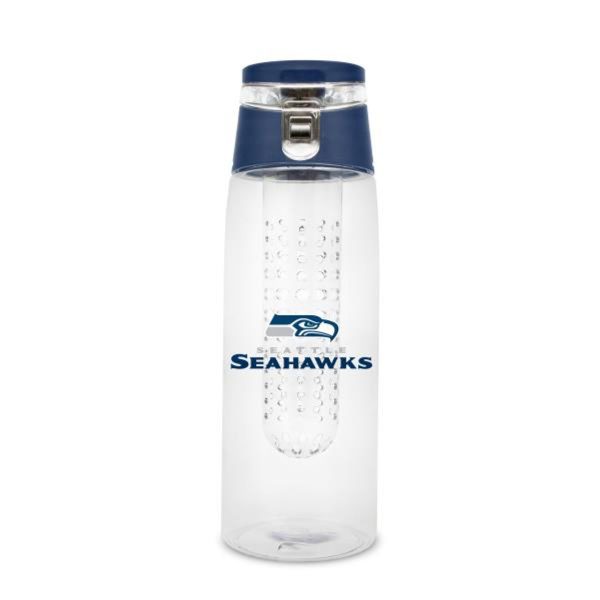 Seattle Seahawks Sport Bottle 24oz Plastic Infuser Style For Sale