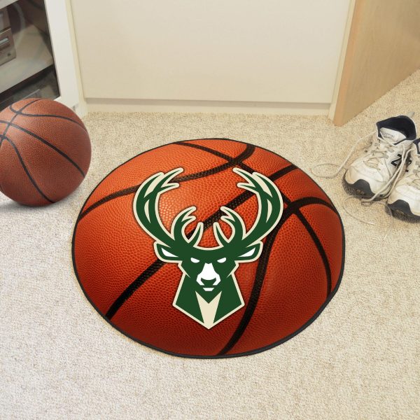 Milwaukee Bucks Basketball Mat 27  diameter For Sale