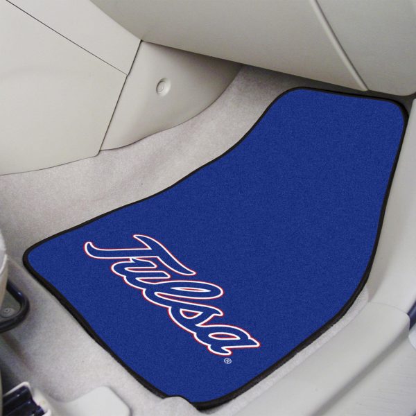 Tulsa Golden Hurricane 2 pc Carpet Car Mat Set 17 x27  For Discount