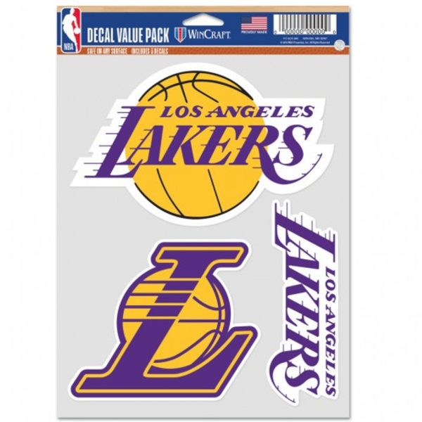 Los Angeles Lakers Decal Multi Use Fan 3 Pack For Cheap