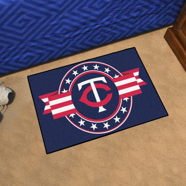 Minnesota Twins Starter Mat Patriotic 19 x30  For Discount