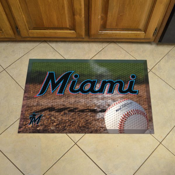Miami Marlins Scraper Mat 19 x30  Cheap