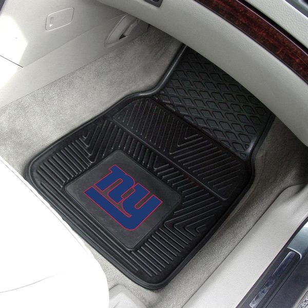 New York Giants 2 pc Vinyl Car Mat Set 17 x27  For Sale