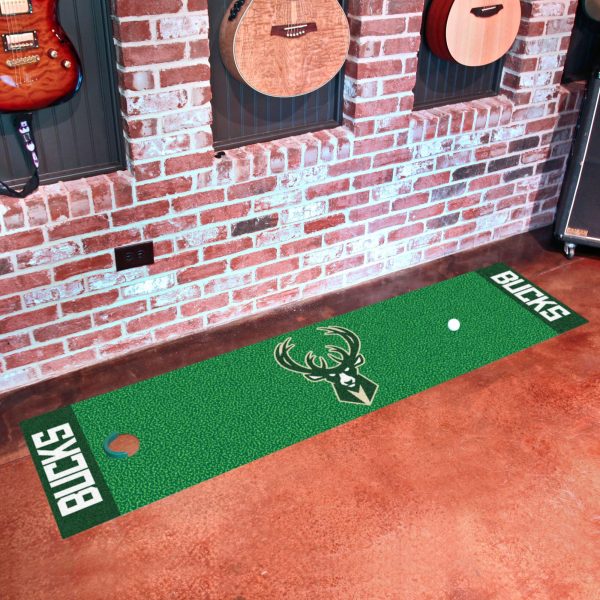 Milwaukee Bucks Putting Green Mat 18 x72  Online now