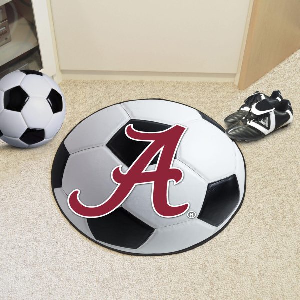 Alabama Crimson Tide Soccer Ball Mat 27  diameter Supply - Image 2