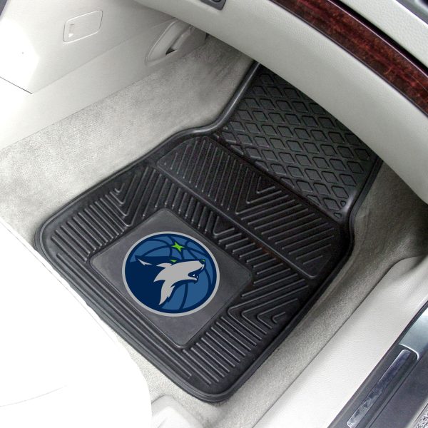 Minnesota Timberwolves 2 pc Vinyl Car Mat Set 17 x27  For Cheap